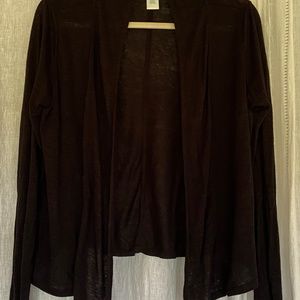 SUNDANCE  Black Open Front Cardigan Size Small